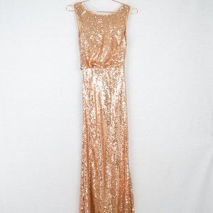 INA Gold Sequin Size S Formal Dress